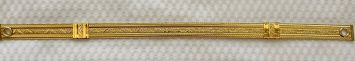 POLICE METALLIC CAP STRAP - FLORAL DESIGN - GOLD.